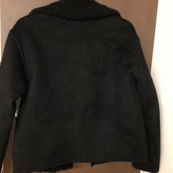 Black Faux Fur Biker Jacket - Picture 5 of 5